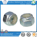 Carbon Steel Hex Nylon Nut Zinc Plated White Nylon